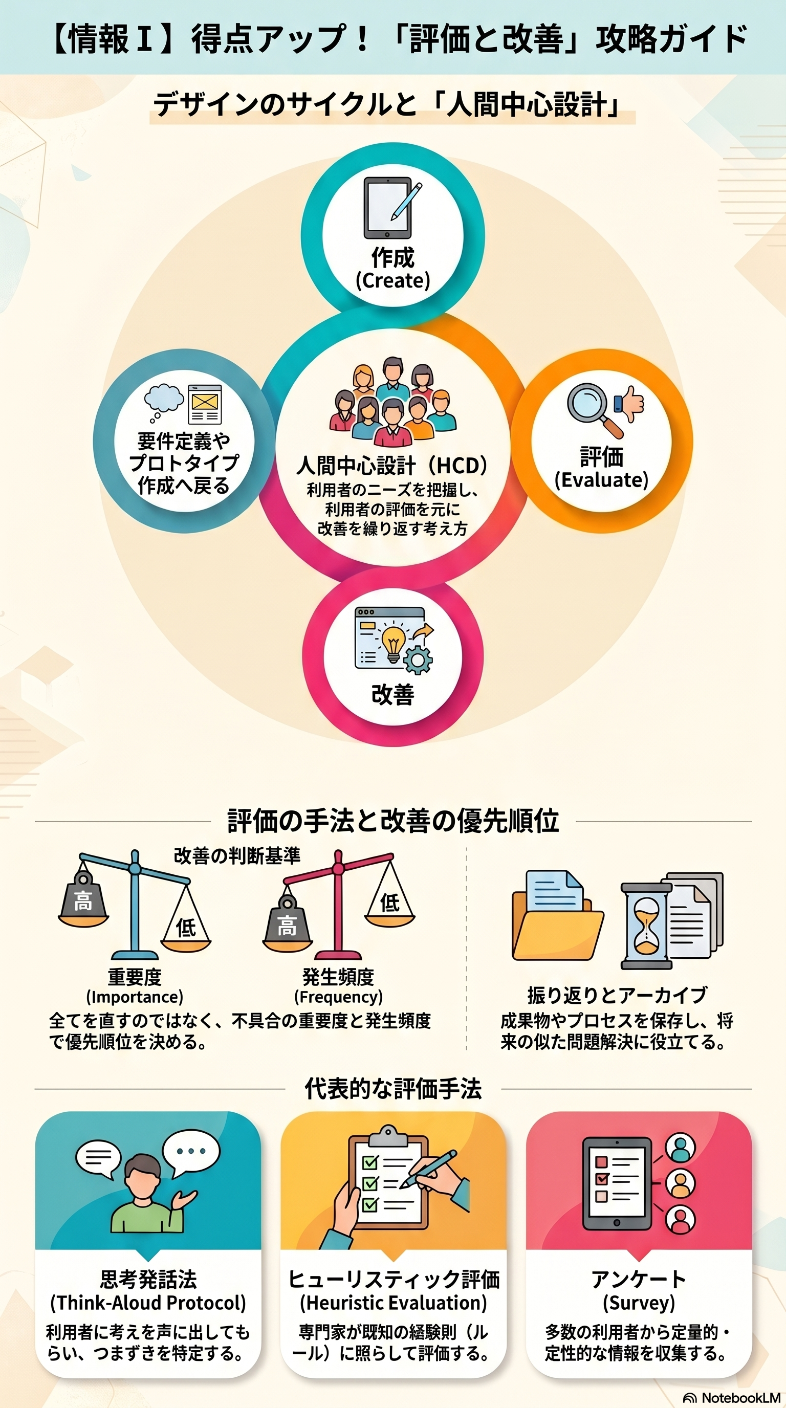評価と改善のアプリ収録図解
